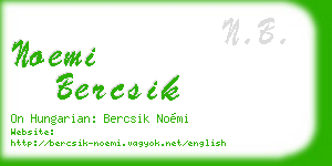 noemi bercsik business card
